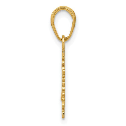 10K Gelbgold Klein Schneeflocke Anhänger