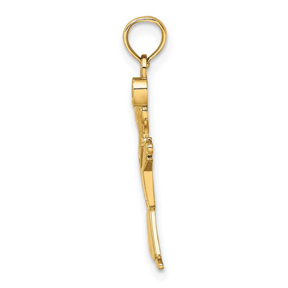 10K Gelbgold Poliert Full Body Junge Charm