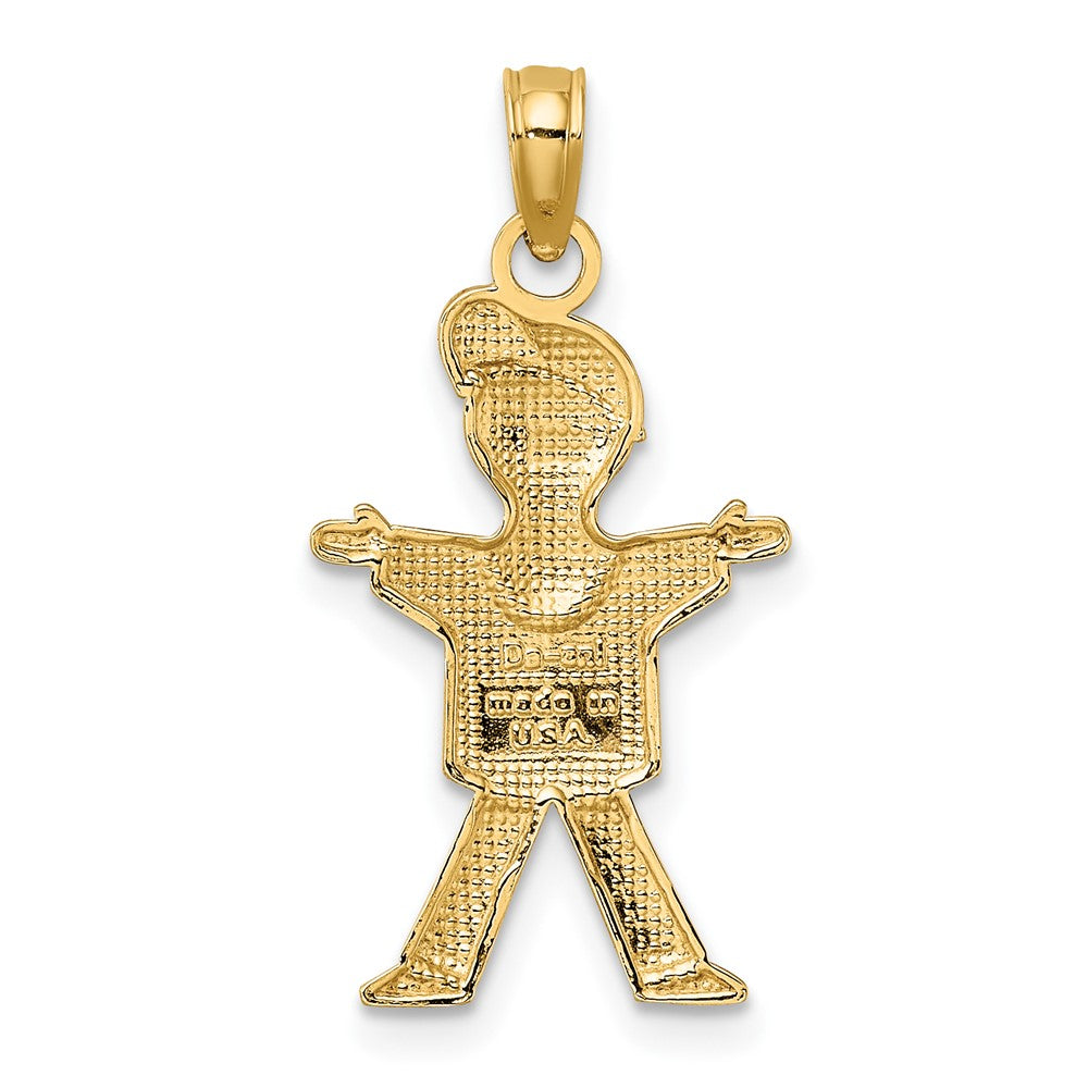 10K Gelbgold Poliert Full Body Junge Charm
