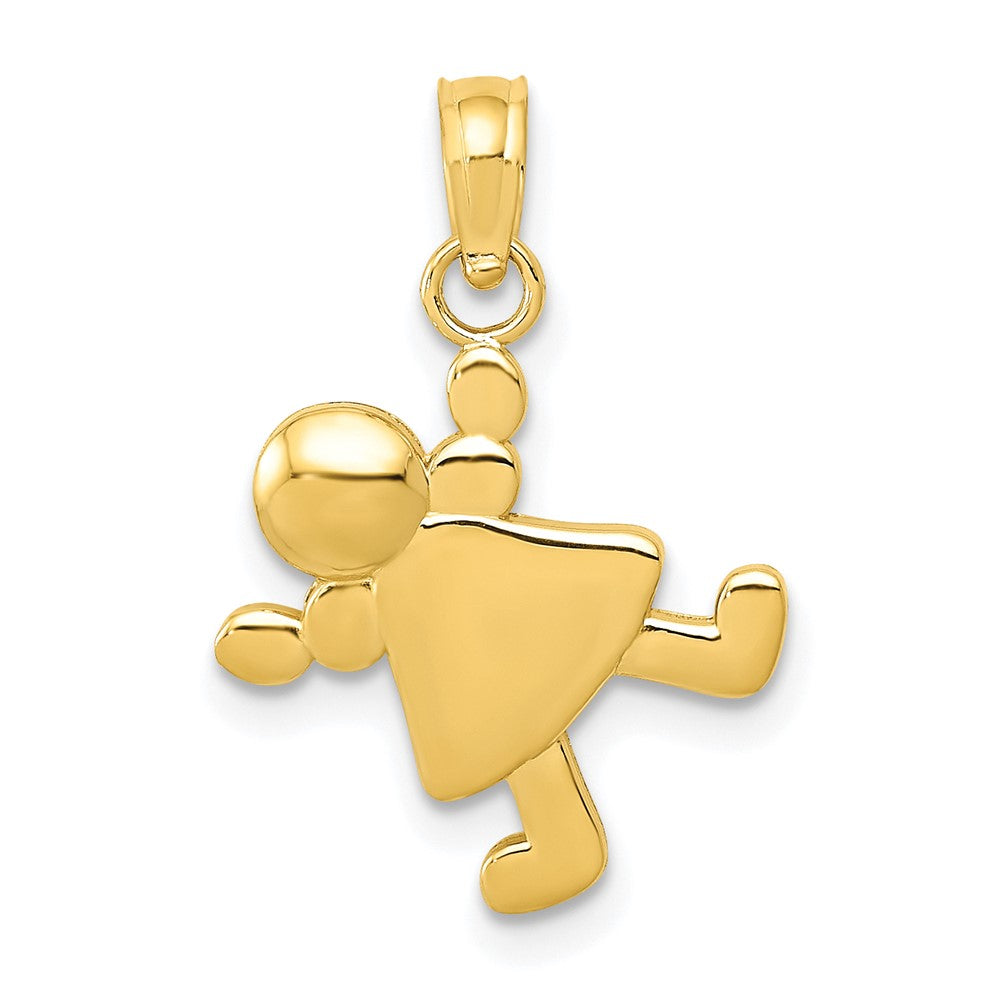10K Gelbgold Little Mädchen Charm