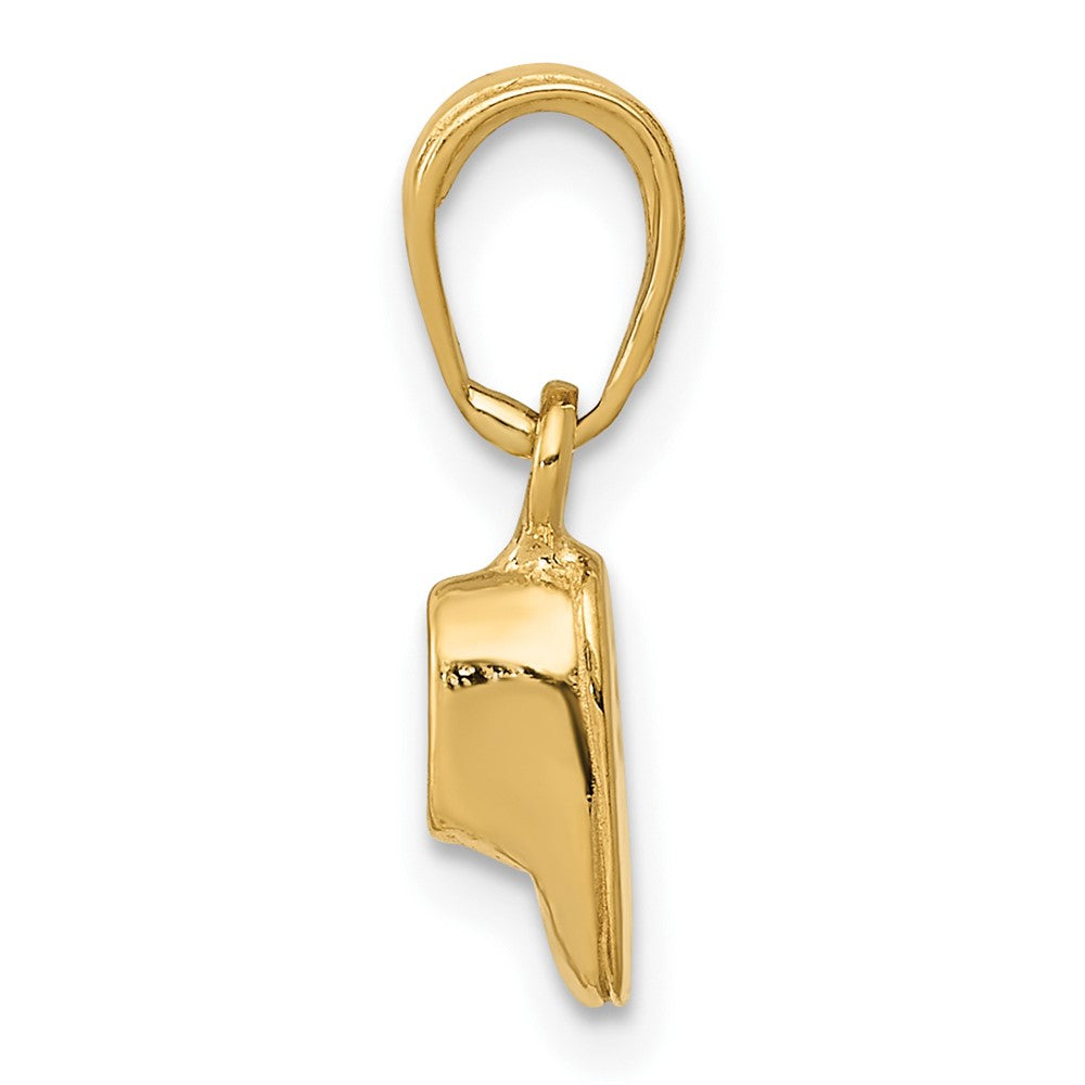 10K Gelbgold Baby Schuh Charm