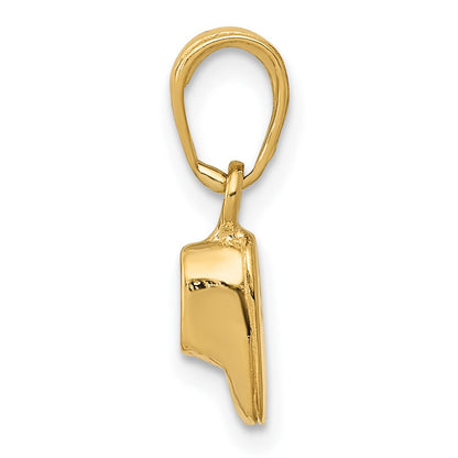 10K Gelbgold Baby Schuh Charm
