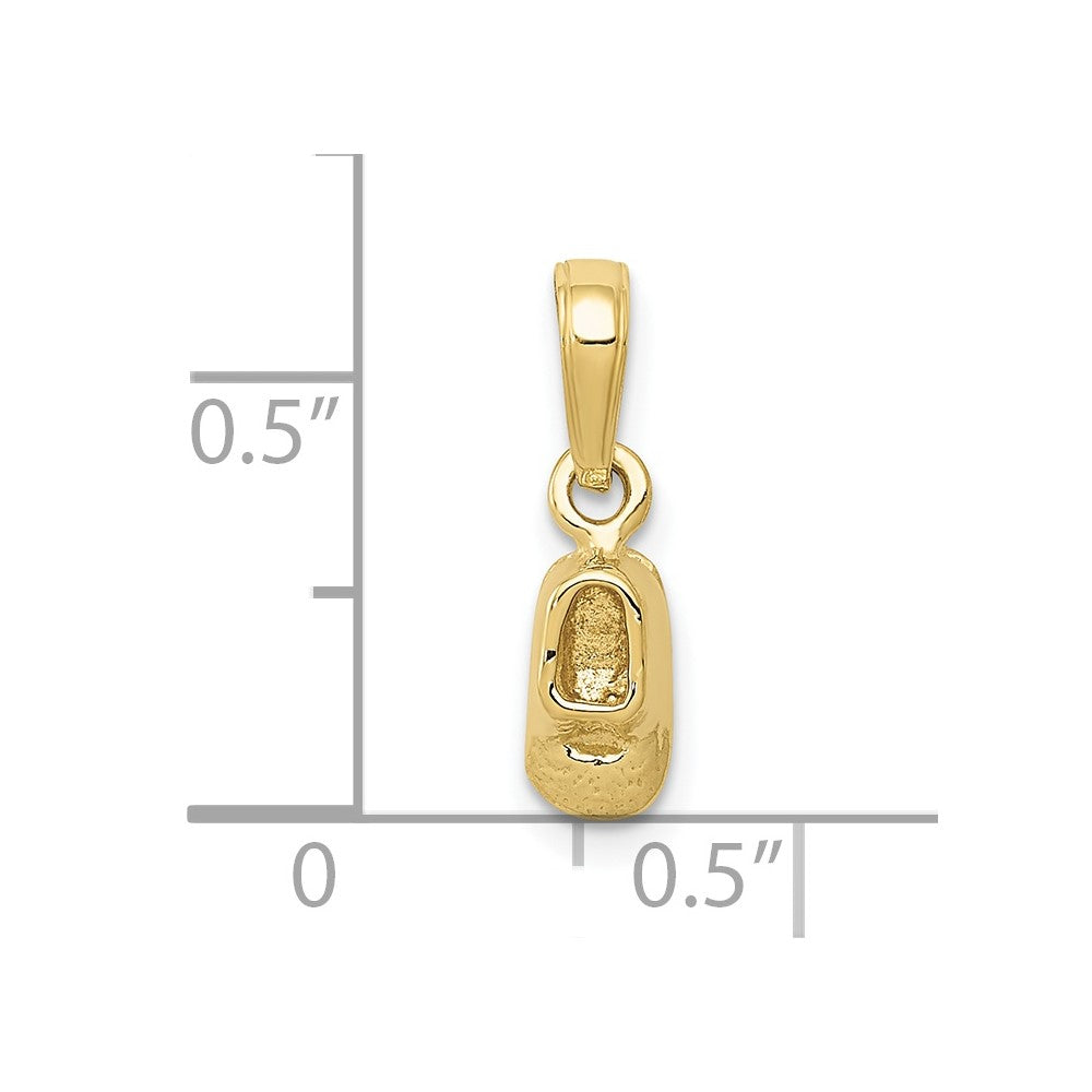 10K Gelbgold Baby Schuh Charm