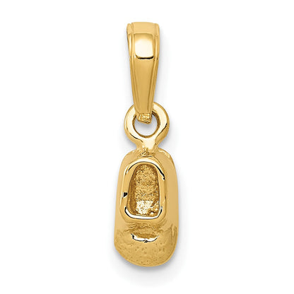 10K Gelbgold Baby Schuh Charm