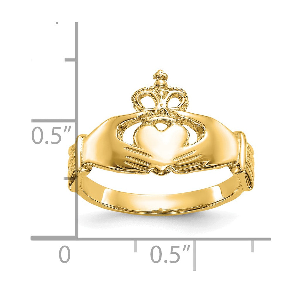 10K Gelbgold 10K Poliert Claddagh Ring