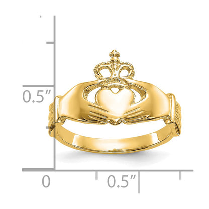 10K Gelbgold 10K Poliert Claddagh Ring