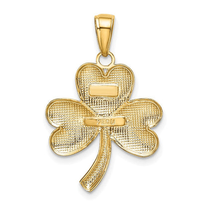 10K Gelbgold Kleeblatt Charm
