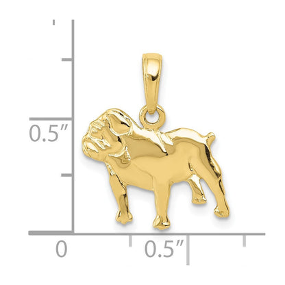 10K Gelbgold 10K Bulldog Charm