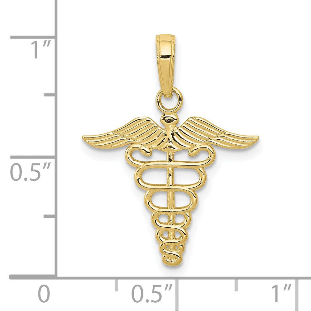 10K Gelbgold Caduceus Anhänger