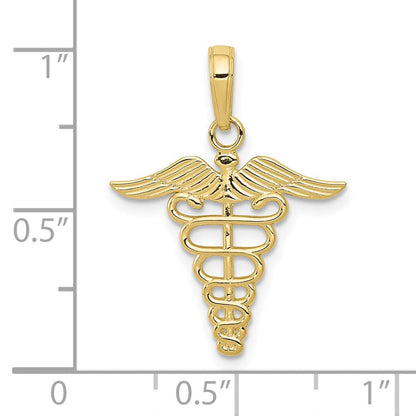 10K Gelbgold Caduceus Anhänger