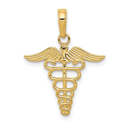 10K Gelbgold Caduceus Anhänger