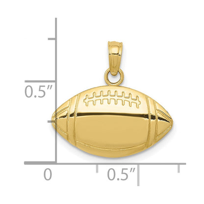 10K Gelbgold Football Anhänger