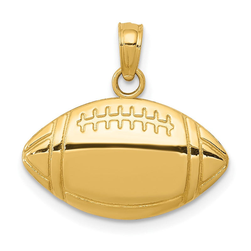 10K Gelbgold Football Anhänger