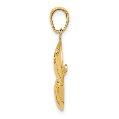 10K Gelbgold Diamantiert Bowling Theme Charm