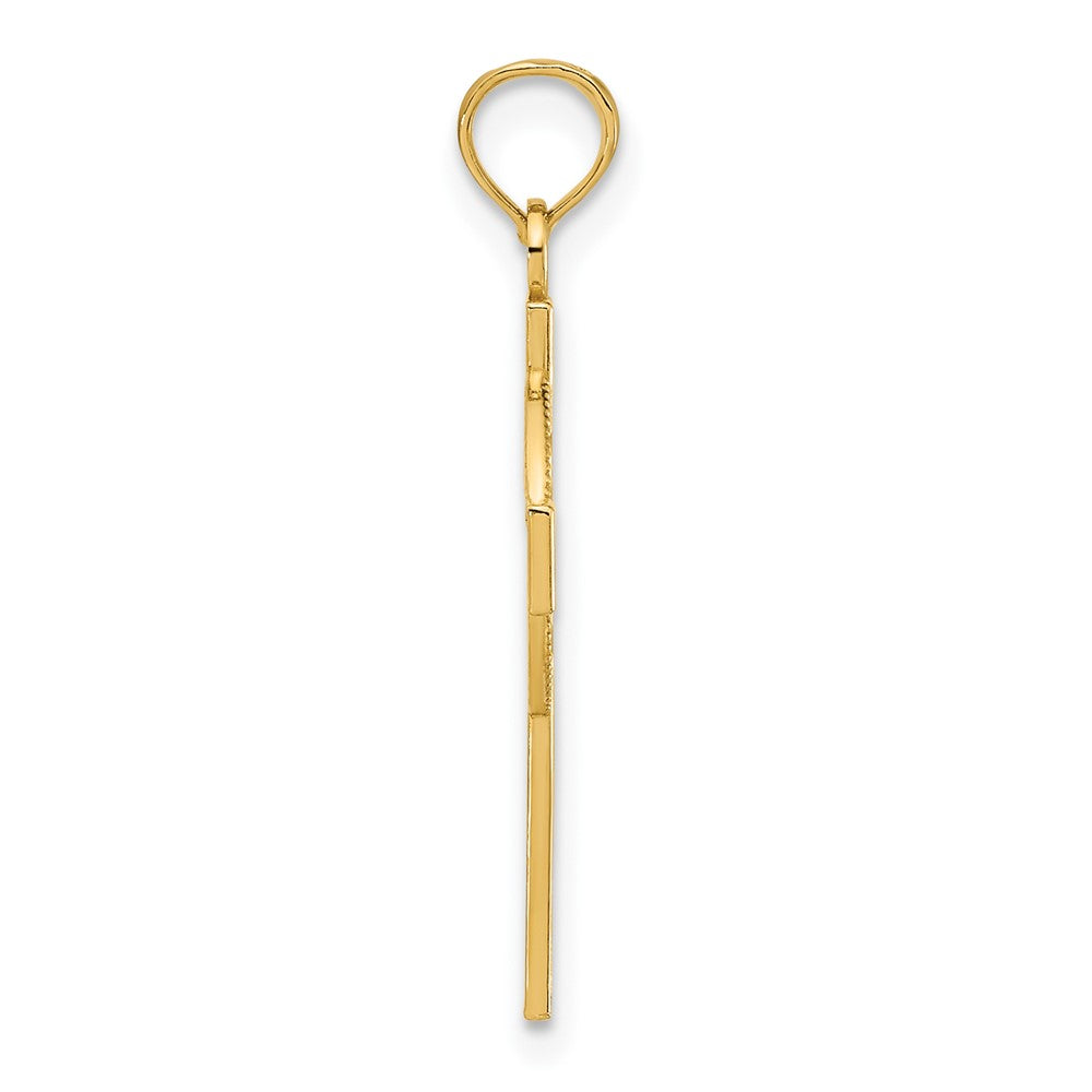 10K Gelbgold Keltisch Kreuz mit Memoire Kreis Anhänger