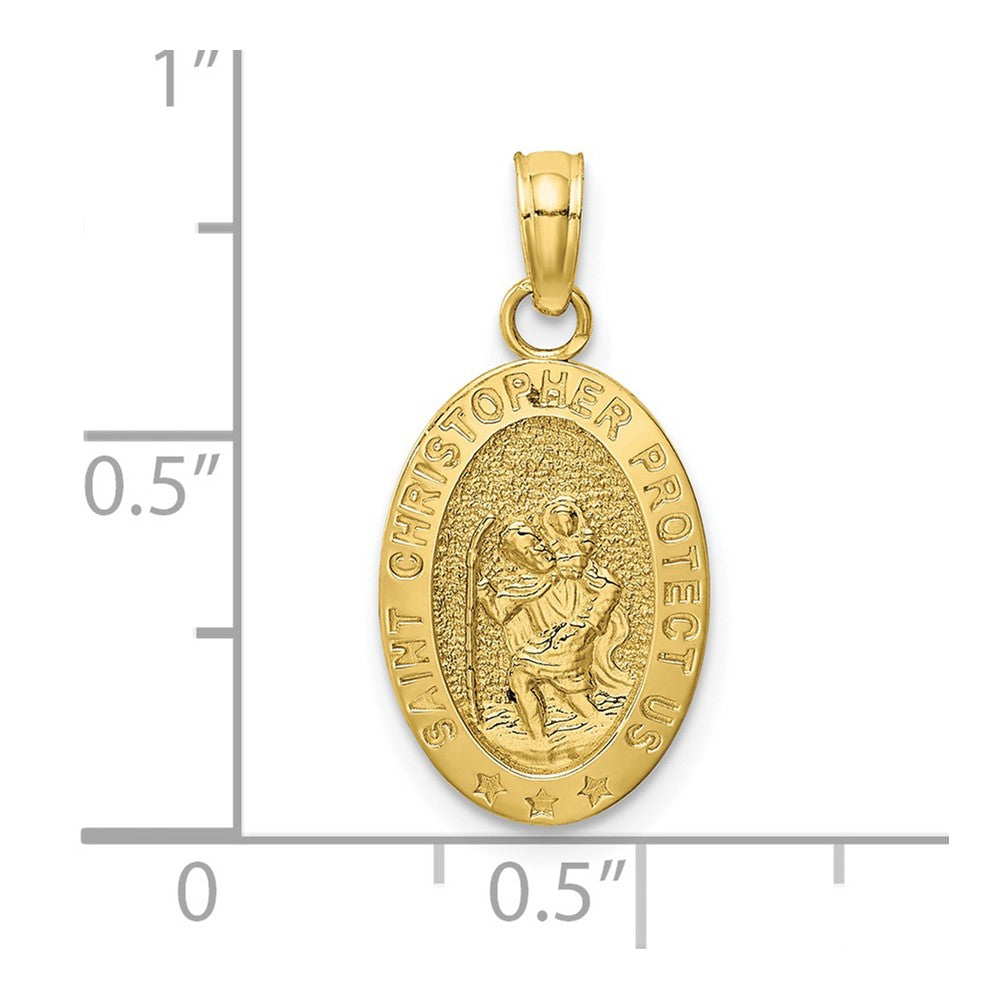 10K Gelbgold Saint Christopher Medaille Anhänger