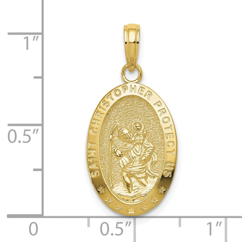 10K Gelbgold Saint Christopher Medaille Anhänger