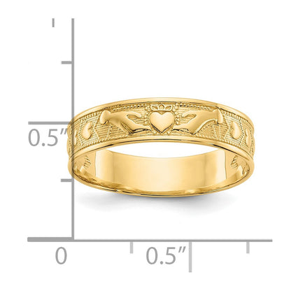 10K Gelbgold 10K Poliert Claddagh Ring