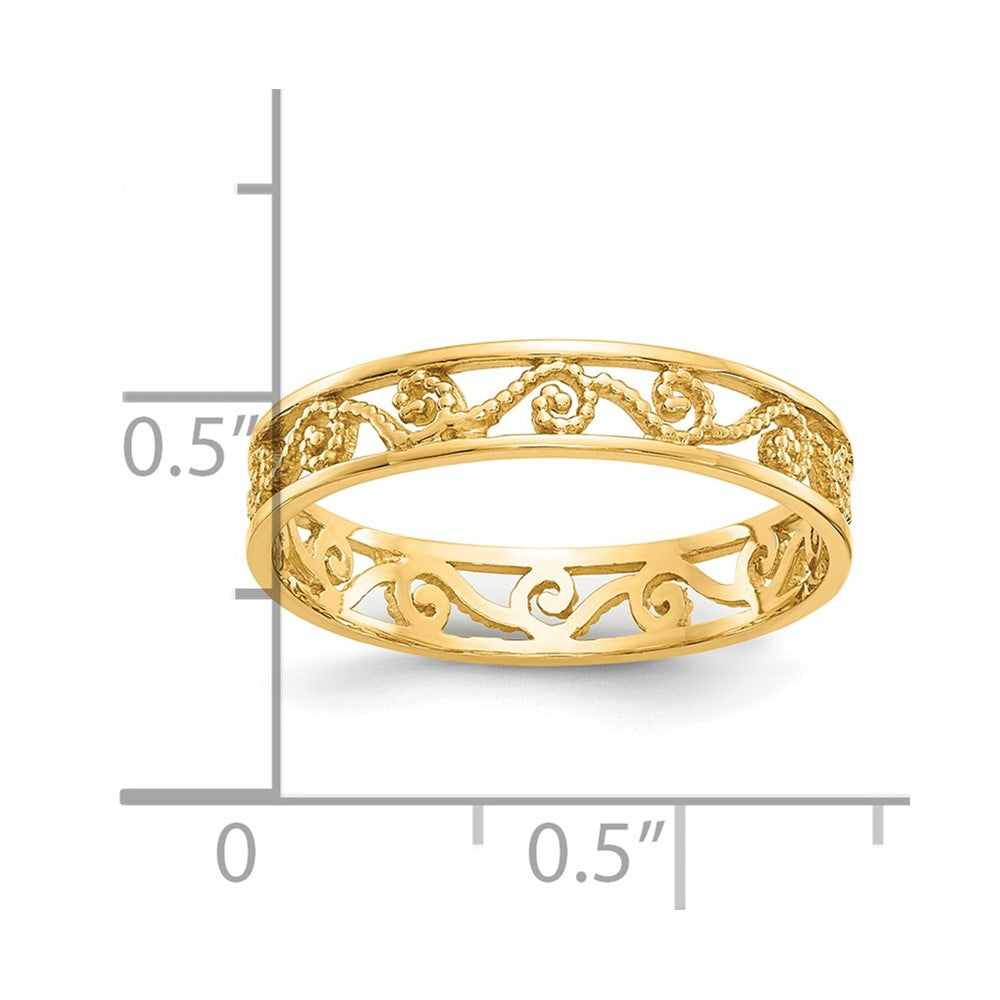 10K Gelbgold 10K Poliert/textured Ring