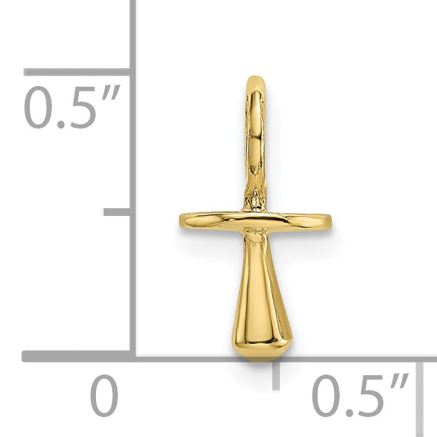 10K Gelbgold 10K Poliert 3-d Pacifier Charm
