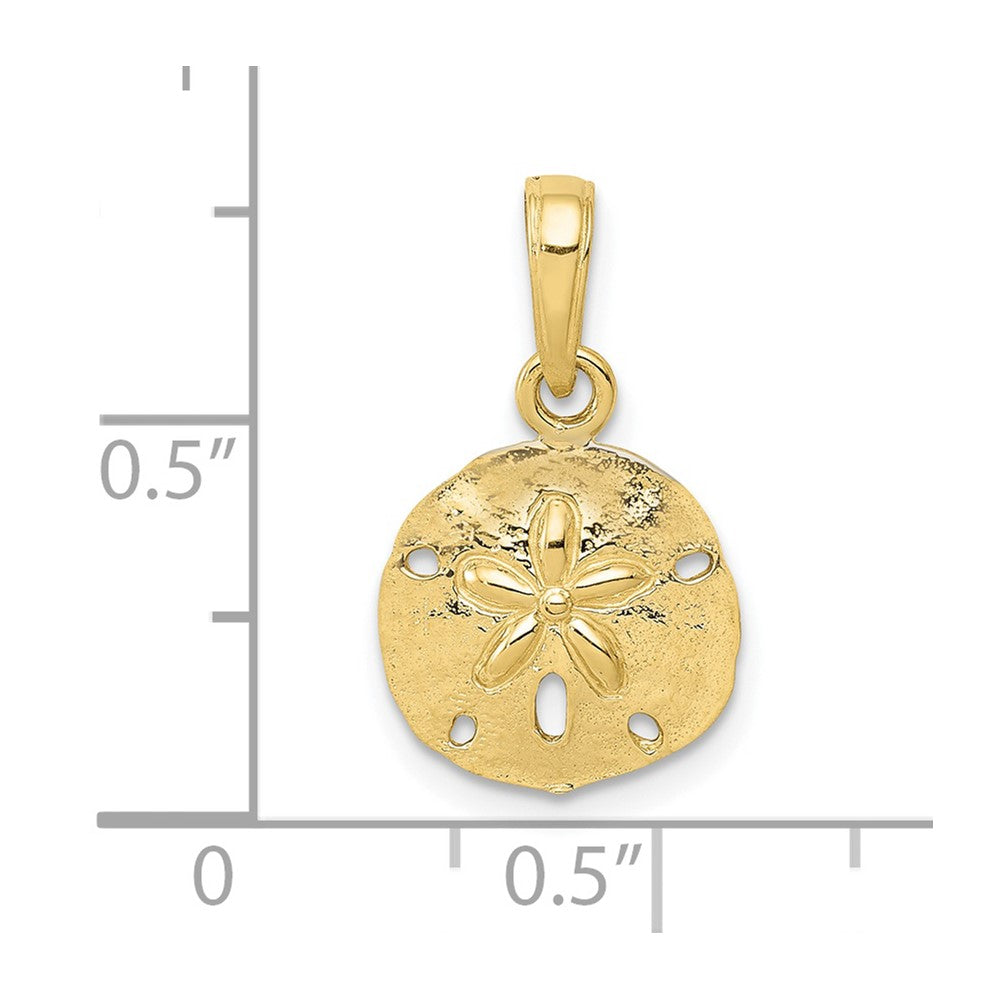 10K Gelbgold Sand Dollar Anhänger
