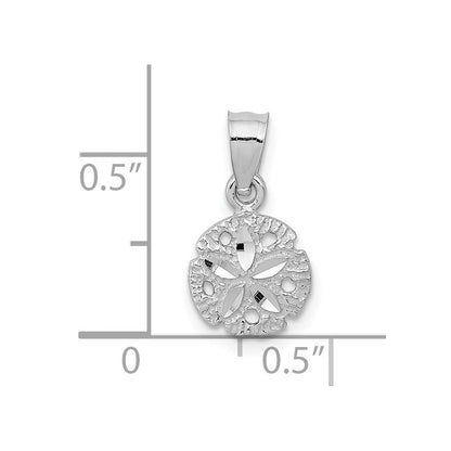 10K Weißgold Sand Dollar Anhänger
