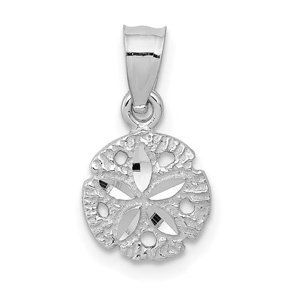 10K Weißgold Sand Dollar Anhänger