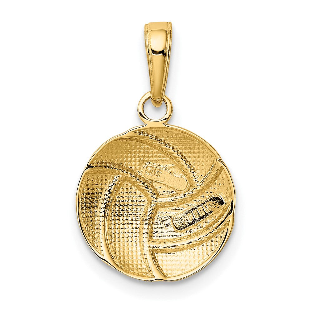 10K Gelbgold Gold Poliert Volleyball Anhänger