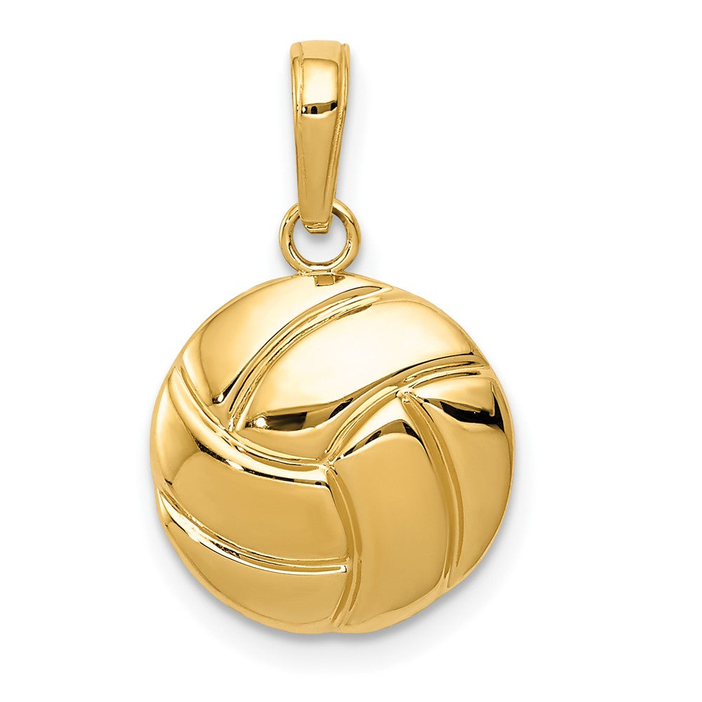 10K Gelbgold Gold Poliert Volleyball Anhänger