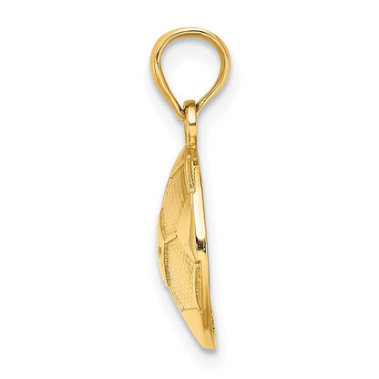 10K Gelbgold 10K Fußball Kugel Charm