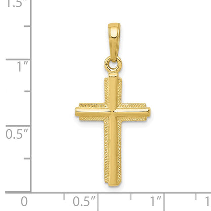 10K Gelbgold Kreuz Anhänger