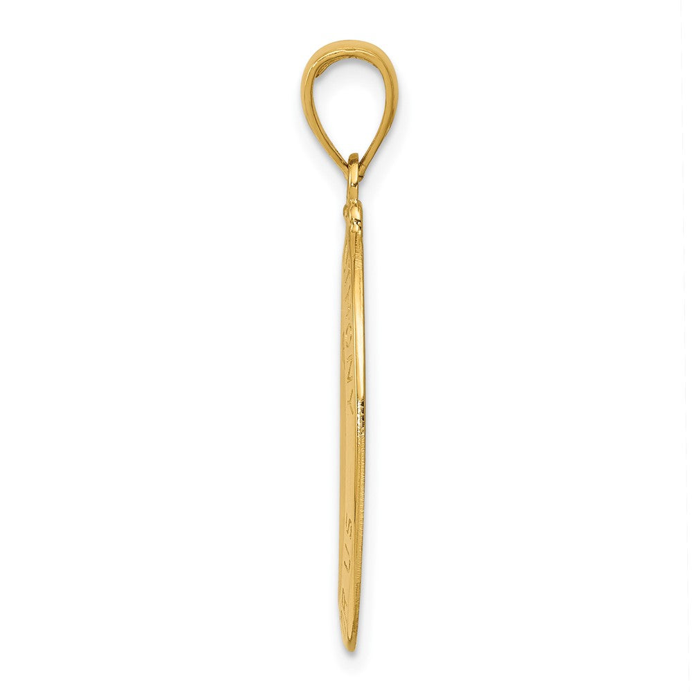 10K Gelbgold Saint Anthony Oval Medaille Anhänger