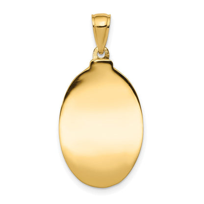 10K Gelbgold Saint Anthony Oval Medaille Anhänger