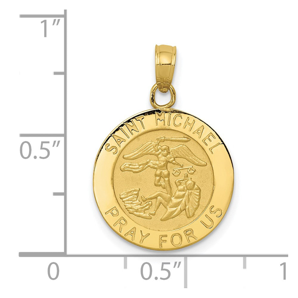 10K Gelbgold Saint Michael Medaille Anhänger