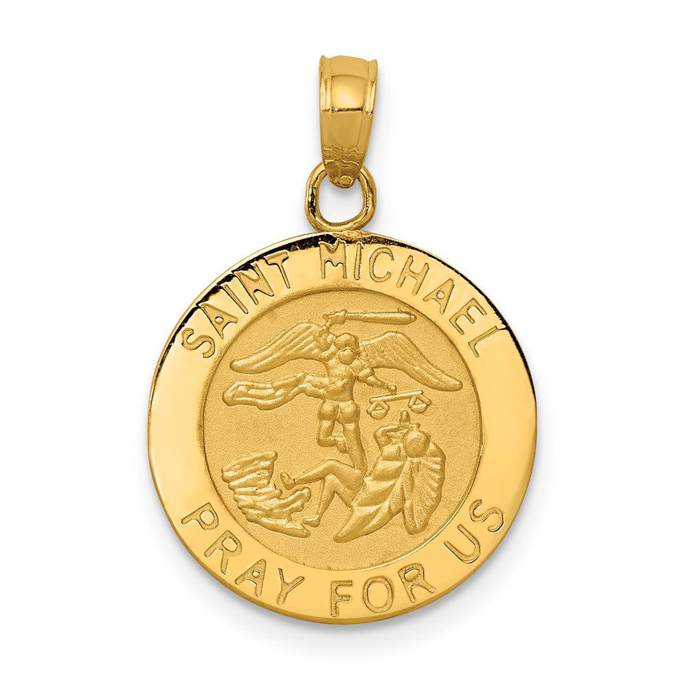 10K Gelbgold Saint Michael Medaille Anhänger