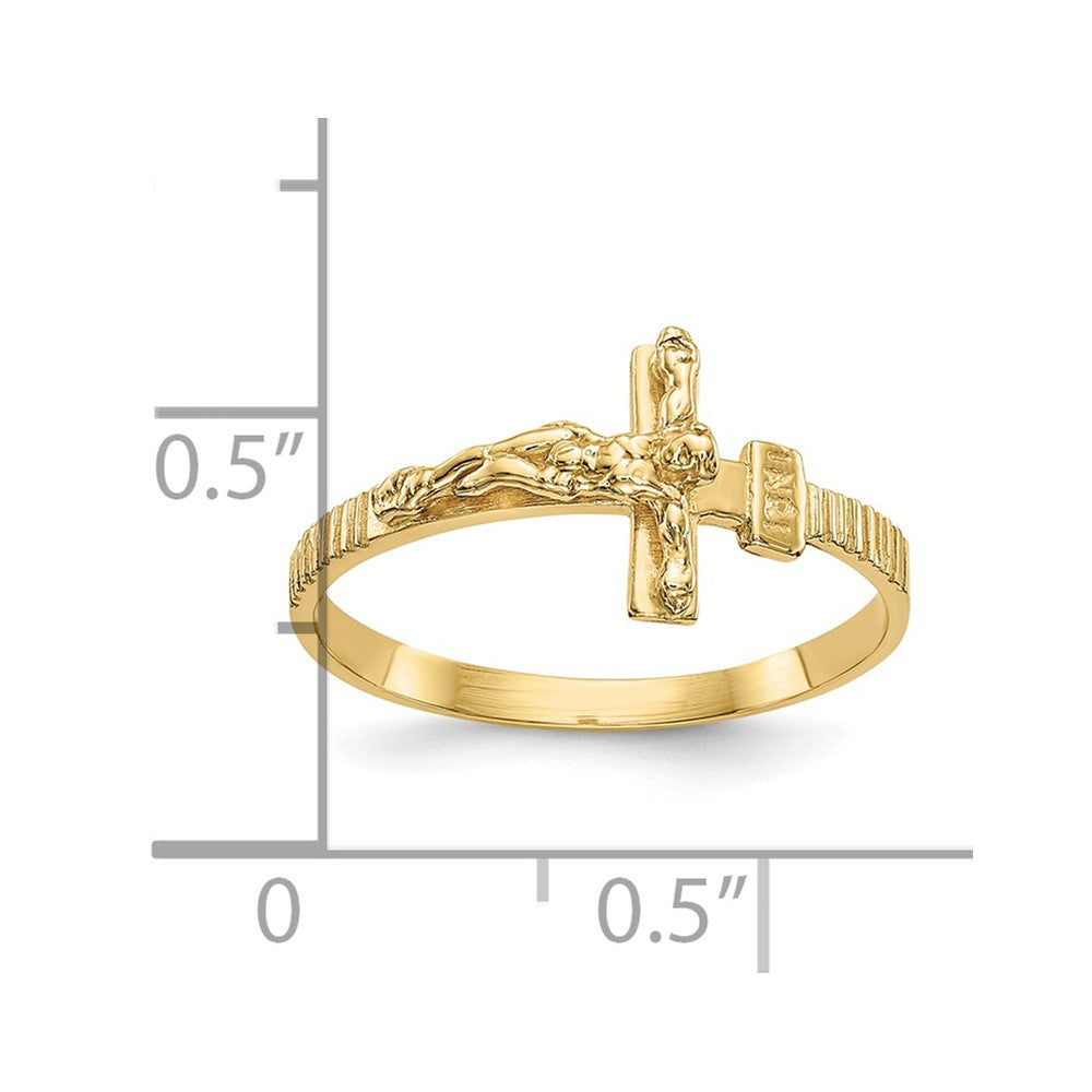 10K Gelbgold 10K Poliert Jesus Ring
