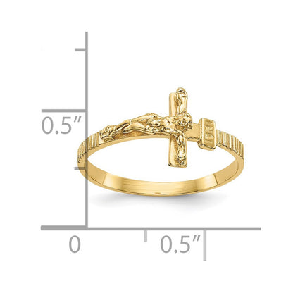 10K Gelbgold 10K Poliert Jesus Ring