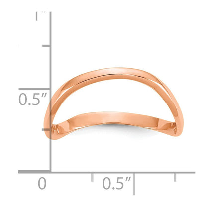 10K Roségold 10K Welle Mode Thumb Ring