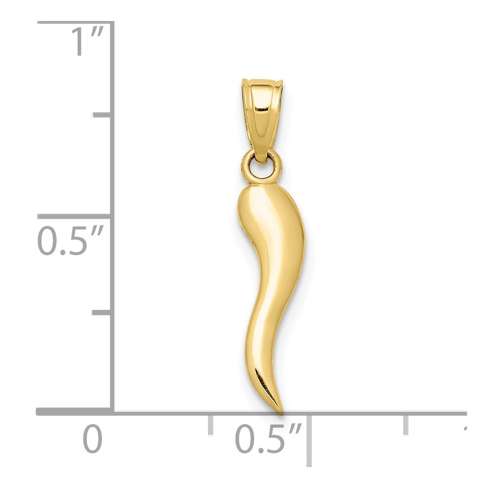 10K Gelbgold Italienisch Horn Anhänger