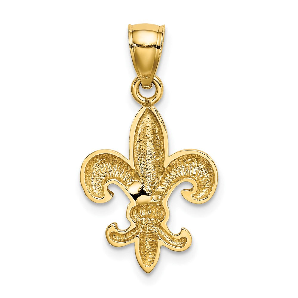 10K Gelbgold Poliert Fleur De Lis Anhänger