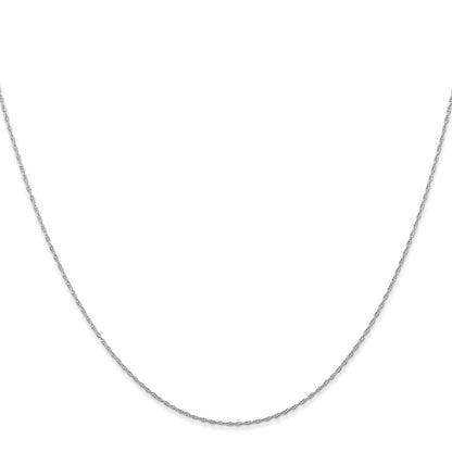 10K Weißgold.5 Mm Ankerkette Kordel Halskette