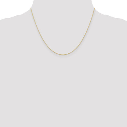 10K Gelbgold.5mm Carded Ankerkette Kordel Halskette