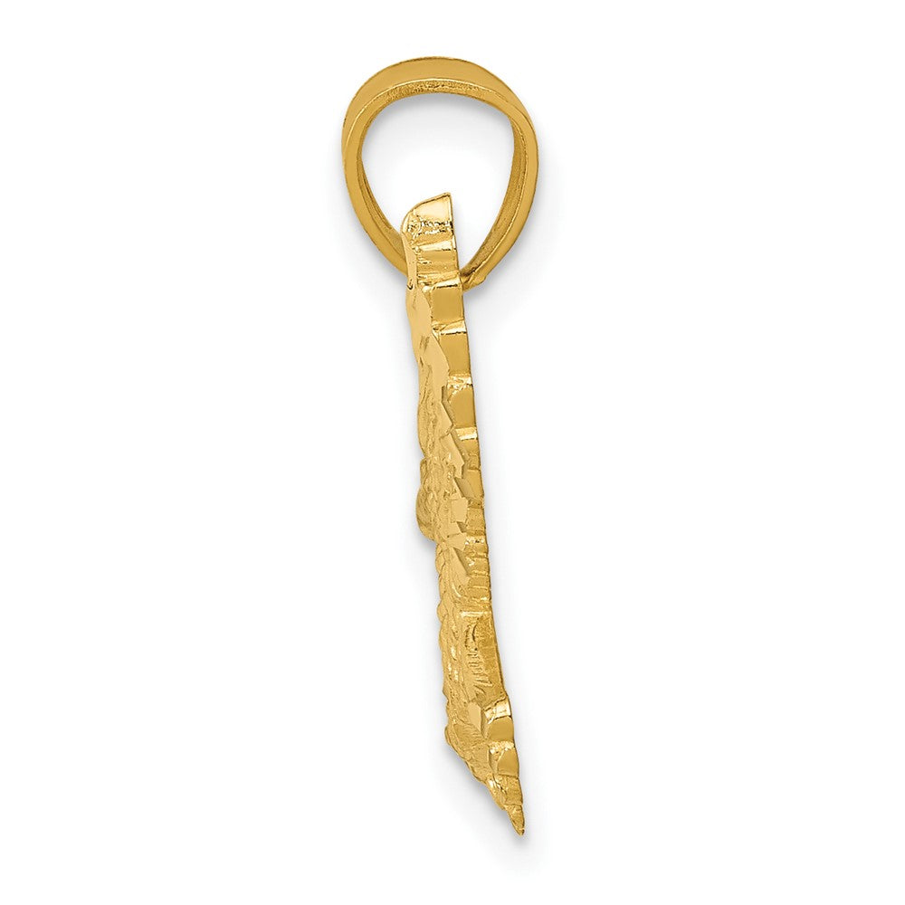 10K Gelbgold Diamantiert Adler Anhänger