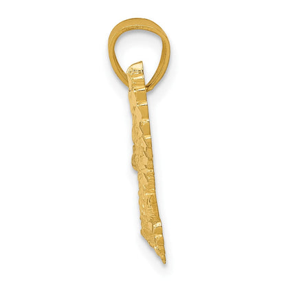 10K Gelbgold Diamantiert Adler Anhänger