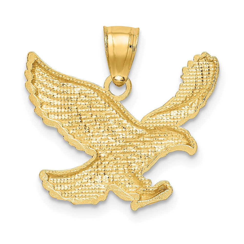 10K Gelbgold Diamantiert Adler Anhänger