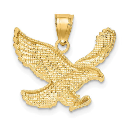 10K Gelbgold Diamantiert Adler Anhänger
