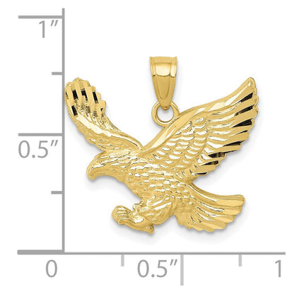10K Gelbgold Diamantiert Adler Anhänger