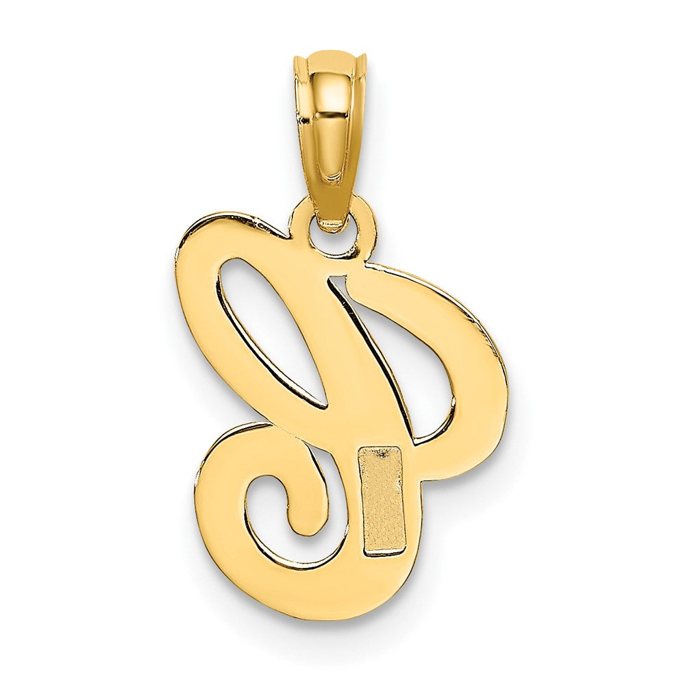 10K Gelbgold 10K Poliert C Schreibschrift Initiale Charm