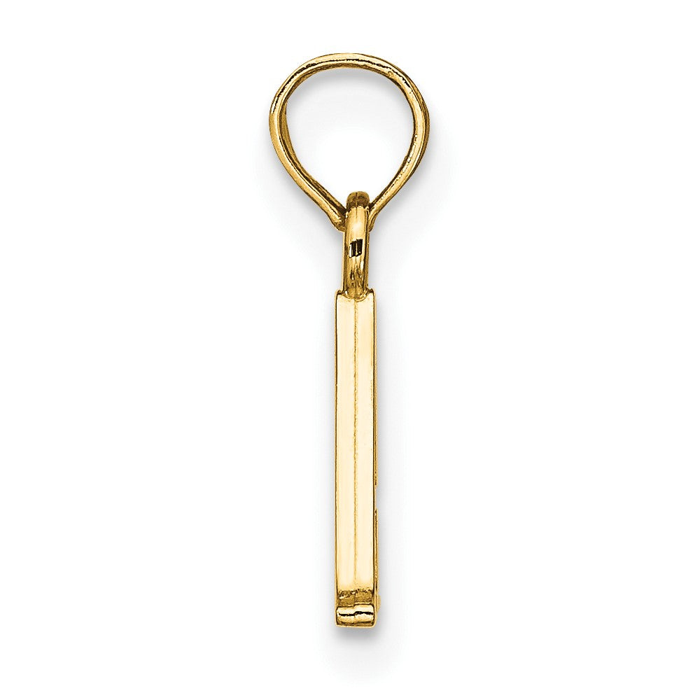 10K Gelbgold 10K Poliert A Block Initiale Charm