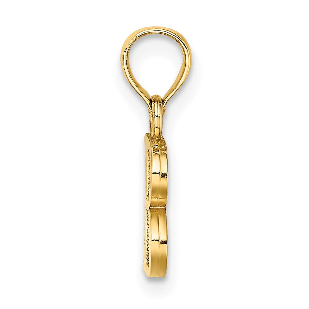 10K Gelbgold 10K Poliert B Block Initiale Charm